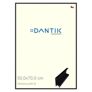 DANTIK rámeček 50x70 | ALU profil 7022 Černá matná (Plexi Čiré)