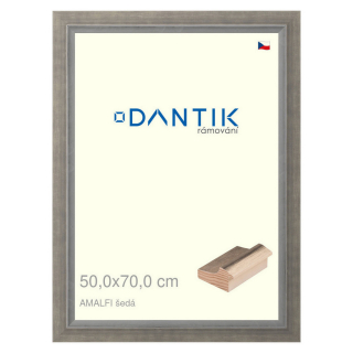 DANTIK rámeček 50x70 | AMALFI šedá (Plexi Čiré)