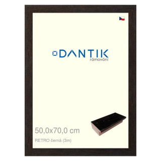 DANTIK rámeček 50x70 | RETRO černá (Plexi Čiré)