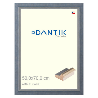 DANTIK rámeček 50x70 | AMALFI modrá (Plexi Čiré)
