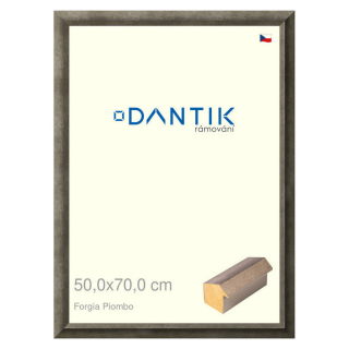DANTIK rámeček 50x70 | Forgia Piombo (Plexi Čiré)