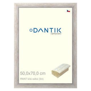 DANTIK rámeček 50x70 | PAINT bílá velká (Plexi Čiré)