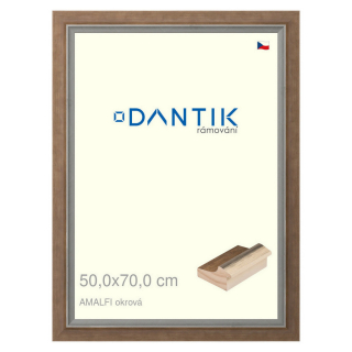 DANTIK rámeček 50x70 | AMALFI okrová (Plexi Čiré)