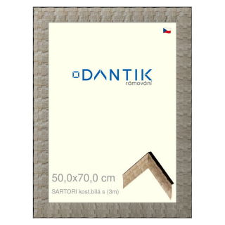 DANTIK rámeček 50x70 | SARTORI kost.bílá s (Plexi Čiré)