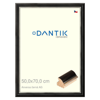 DANTIK rámeček 50x70 | ANIVERSA černá AG (Plexi Čiré)