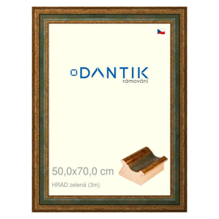 DANTIK rámeček 50x70 | HRAD zelená (Plexi Čiré)