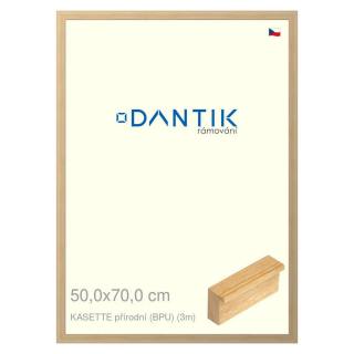 DANTIK rámeček 50x70 | KASSETTE přírodní (BPU) (Plexi Čiré)