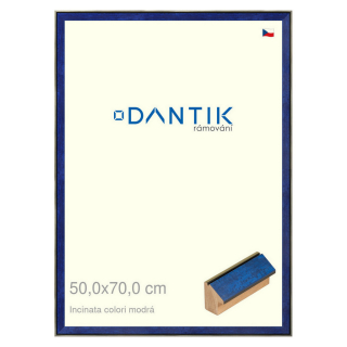 DANTIK rámeček 50x70 | INCLINATA colori modrá (Plexi Čiré)