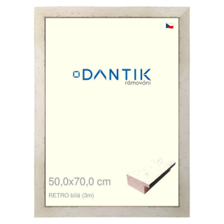 DANTIK rámeček 50x70 | RETRO bílá (Plexi Čiré)