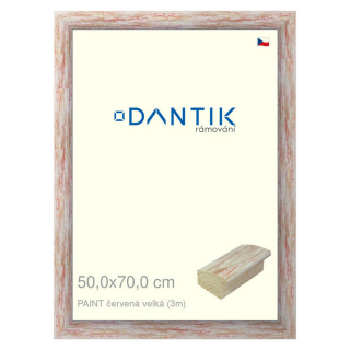 DANTIK rámeček 50x70 | PAINT červená velká (Plexi Čiré)