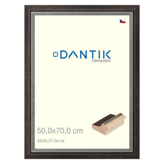 DANTIK rámeček 50x70 | AMALFI černá (Plexi Čiré)