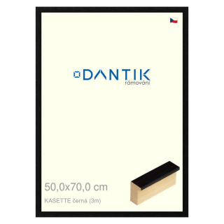 DANTIK rámeček 50x70 | KASSETTE černá (Plexi Čiré)