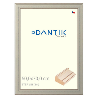 DANTIK rámeček 50x70 | STEP bílá (Plexi Čiré)