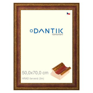 DANTIK rámeček 50x70 | HRAD červená (Plexi Čiré)