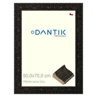 DANTIK rámeček 50x70 | PRAHA černá (Plexi Čiré)