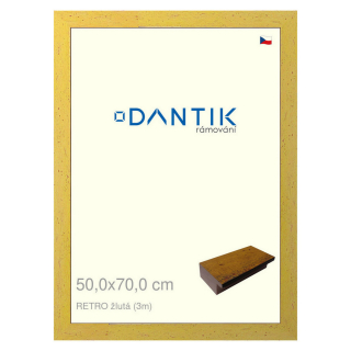 DANTIK rámeček 50x70 | RETRO žlutá (Plexi Čiré)