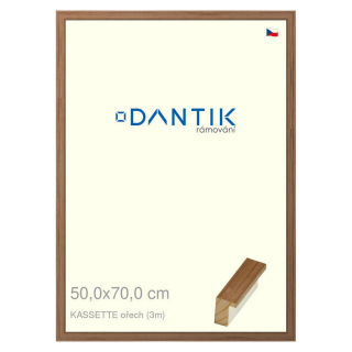 DANTIK rámeček 50x70 | KASSETTE ořech (Plexi Čiré)