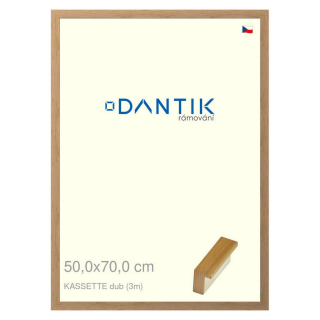 DANTIK rámeček 50x70 | KASSETTE dub (Plexi Čiré)