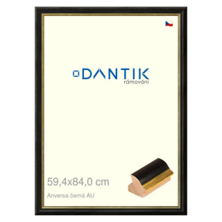 DANTIK rámeček 59,4x84 | ANIVERSA černá AU (Plexi Čiré)