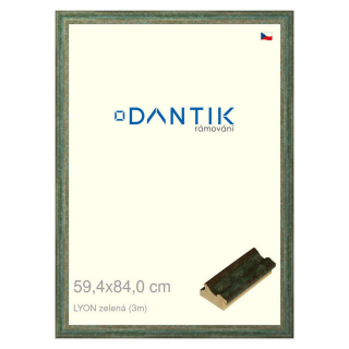 DANTIK rámeček 59,4x84 | LYON zelená (Plexi Čiré)