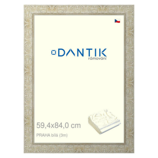 DANTIK rámeček 59,4x84 | PRAHA Bílá (Plexi Čiré)