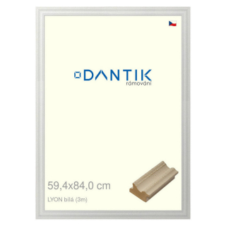 DANTIK rámeček 59,4x84 | LYON Bílá (Plexi Čiré)