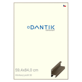 DANTIK rámeček 59,4x84 | ALU profil 6030 champagne (Plexi Čiré)