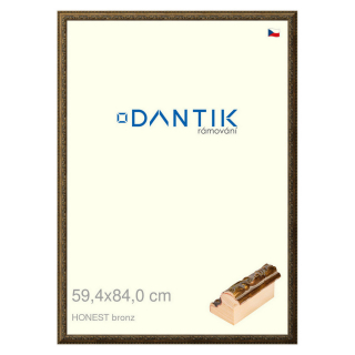 DANTIK rámeček 59,4x84 | HONEST malá vysoká bronz (Plexi Čiré)