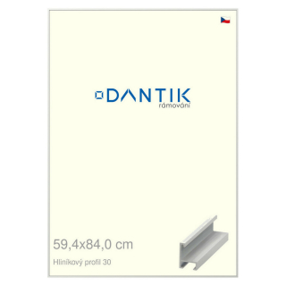 DANTIK rámeček 59,4x84 | ALU profil 6030 Bílá matná (Plexi Čiré)