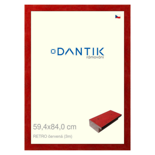 DANTIK rámeček 59,4x84 | RETRO červená (Plexi Čiré)
