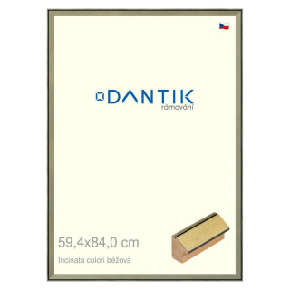 DANTIK rámeček 59,4x84 | INCLINATA colori béžová (Plexi Čiré)