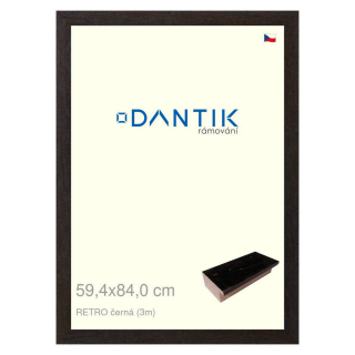 DANTIK rámeček 59,4x84 | RETRO černá (Plexi Čiré)