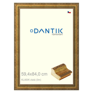 DANTIK rámeček 59,4x84 | KLASIK zlatá (Plexi Čiré)