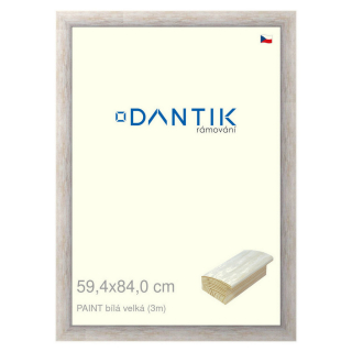 DANTIK rámeček 59,4x84 | PAINT bílá velká (Plexi Čiré)