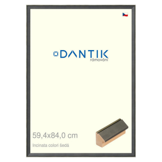 DANTIK rámeček 59,4x84 | INCLINATA colori šedá (Plexi Čiré)