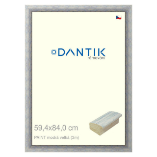DANTIK rámeček 59,4x84 | PAINT modrá velká (Plexi Čiré)