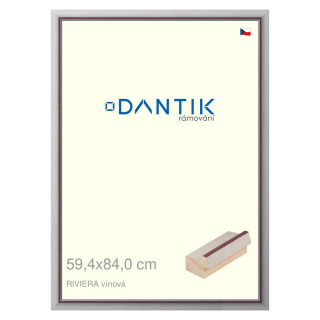 DANTIK rámeček 59,4x84 | RIVIERA vínová (Plexi Čiré)