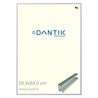 DANTIK rámeček 59,4x84 | ALU profil 7003 Stříbrná matná (Plexi Čiré)