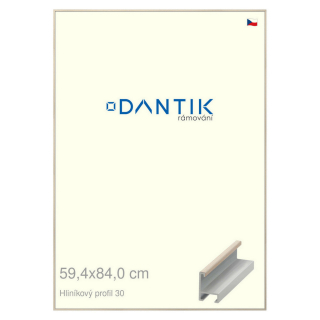 DANTIK rámeček 59,4x84 | ALU profil 6030 Dýha slovnová kost (Plexi Čiré)