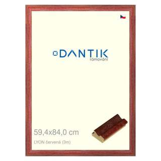 DANTIK rámeček 59,4x84 | LYON červená (Plexi Čiré)