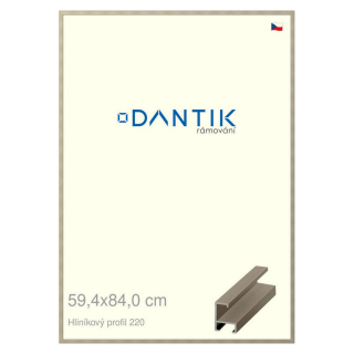 DANTIK rámeček 59,4x84 | ALU profil 6220 champagne (Plexi Čiré)