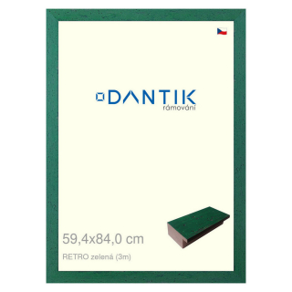 DANTIK rámeček 59,4x84 | RETRO zelená (Plexi Čiré)