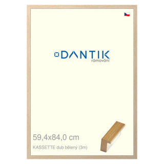 DANTIK rámeček 59,4x84 | KASSETTE dub bělený (Plexi Čiré)