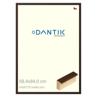 DANTIK rámeček 59,4x84 | KASSETTE hnědá (Plexi Čiré)