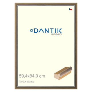 DANTIK rámeček 59,4x84 | TAIGA béžová (Plexi Čiré)