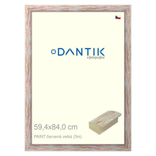 DANTIK rámeček 59,4x84 | PAINT červená velká (Plexi Čiré)