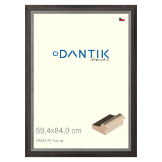 DANTIK rámeček 59,4x84 | AMALFI černá (Plexi Čiré)