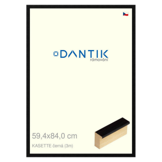DANTIK rámeček 59,4x84 | KASSETTE černá (Plexi Čiré)