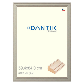 DANTIK rámeček 59,4x84 | STEP bílá (Plexi Čiré)