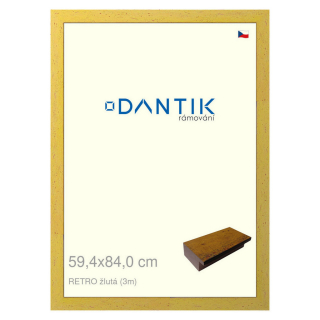 DANTIK rámeček 59,4x84 | RETRO žlutá (Plexi Čiré)